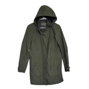 Eddie Bauer Women's Girl On The Go Insulated Trench Coat Small Waterproof Green